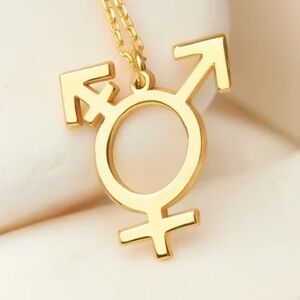 Gold Pendant Necklace 14”